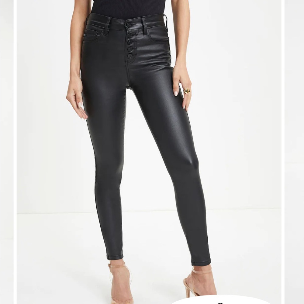 Vici Dolls SOHO high rise coated skinny faux leather pants- size 3